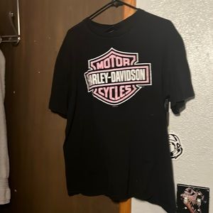Pink Harley Davidson T shirt
